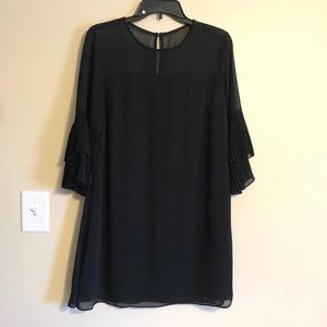 Francesca’s black chiffon dress